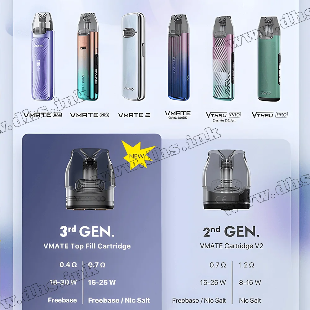 Многоразовая электронная сигарета - Voopoo VMATE Max Pod Kit 1200 мАч (Shiny Green)